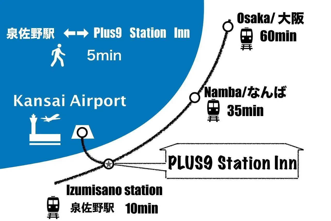 Guest house Plus 9 Station Inn Izumisano Japan